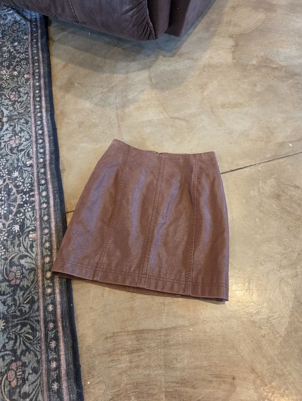 Free People Brown Suede High Waisted Mini Skirt Size 0